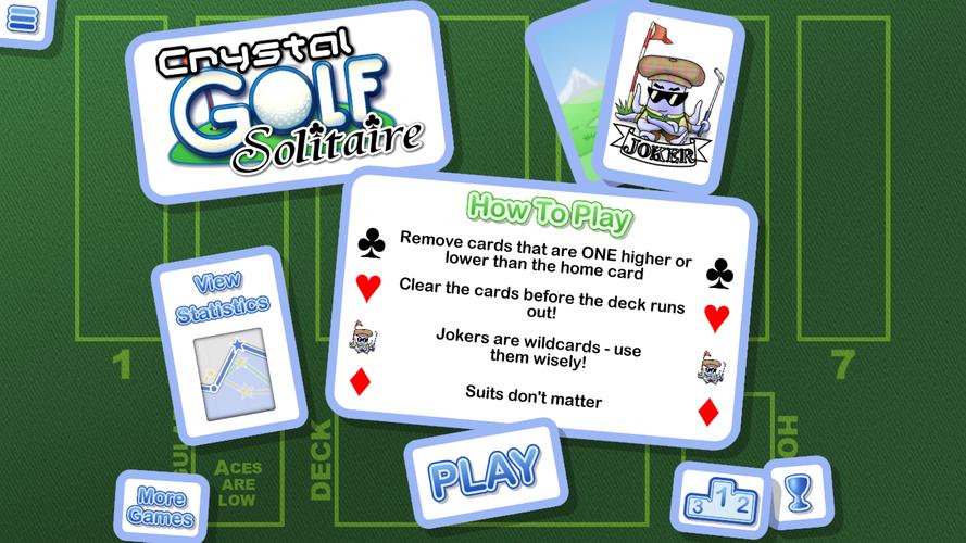 Crystal Golf Solitaire Ekran Görüntüsü 1