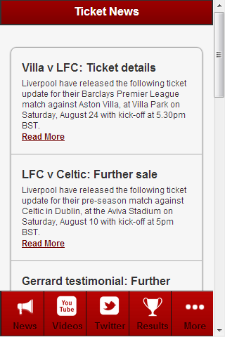 Liverpool Football News Ekran Görüntüsü 0