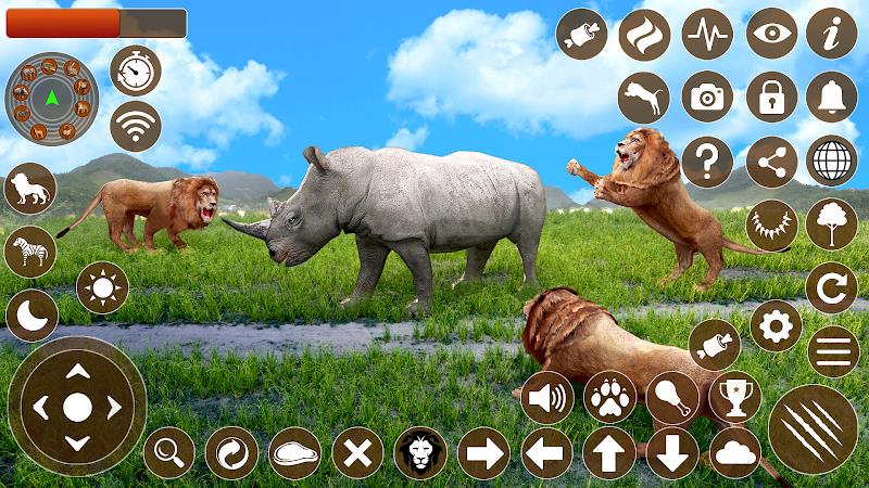 Lion Games 3D Animal Simulator ဖန်သားပြင်ဓာတ်ပုံ 0