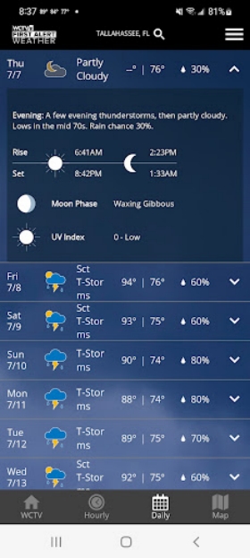 WCTV First Alert Weather Schermafbeelding 2