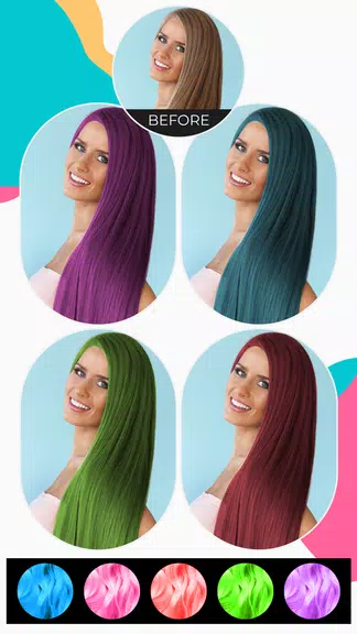 Hair Color Changer Editor Screenshot 1