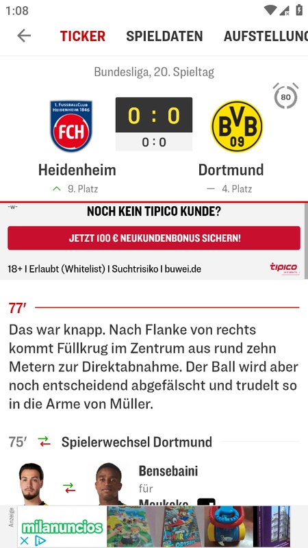 kicker Fußball News ภาพหน้าจอ 1