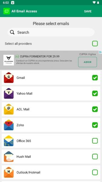 All Email Access Captura de tela 0