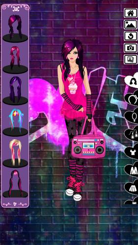 Emo dress up game 스크린샷 1