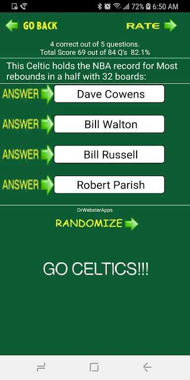 Trivia & Schedule Celtics fans Tangkapan skrin 1