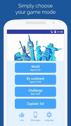 Capitals of the countries Quiz Ảnh chụp màn hình 3