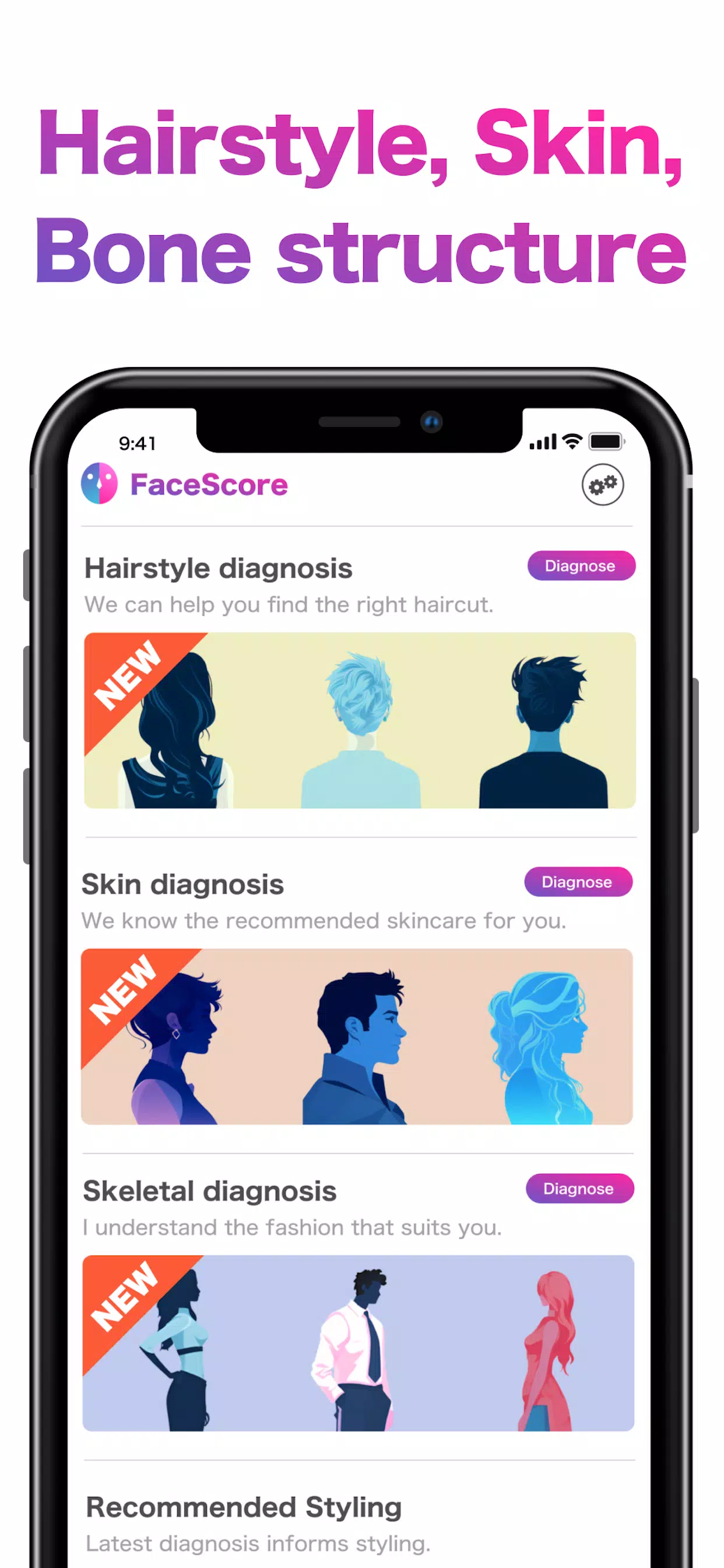 「FaceScore」顔のバランスを点数で採点 顔診断アプリ स्क्रीनशॉट 3