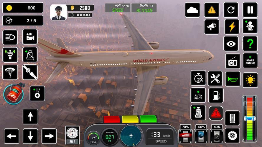 Pilot Flight Simulator Games スクリーンショット 1