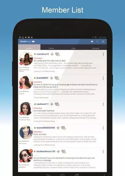 DroidMSG - Chat & Video Calls Captura de tela 0