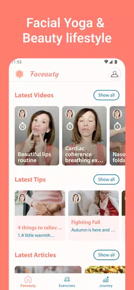Face Yoga Exercise - Faceauty Ảnh chụp màn hình 0