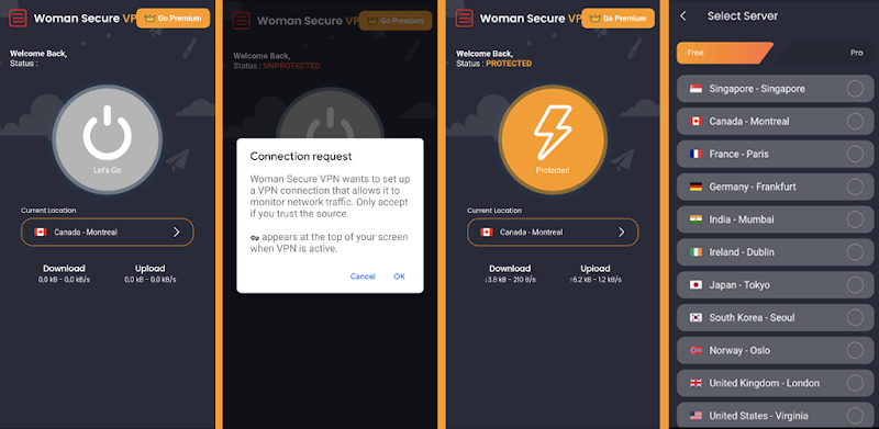 Woman Secure VPN ภาพหน้าจอ 2