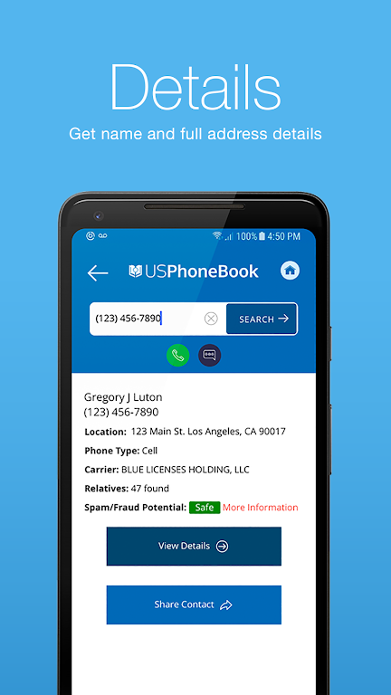 USPhoneBook ภาพหน้าจอ 3