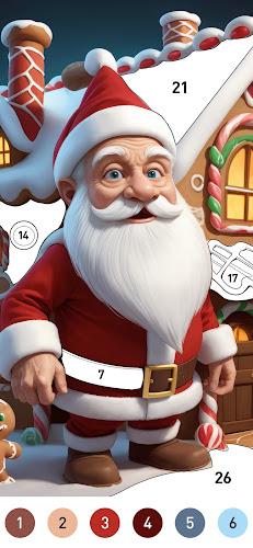 Christmas Color by Number Game Captura de tela 0