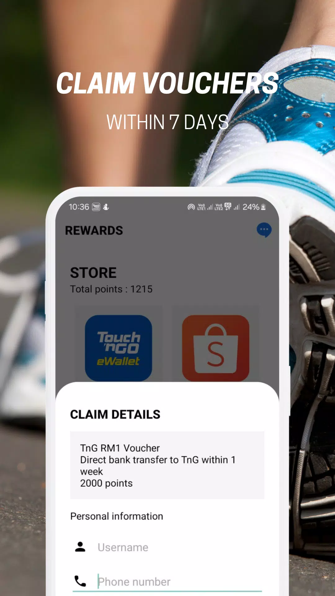 Schermata Rewards 1
