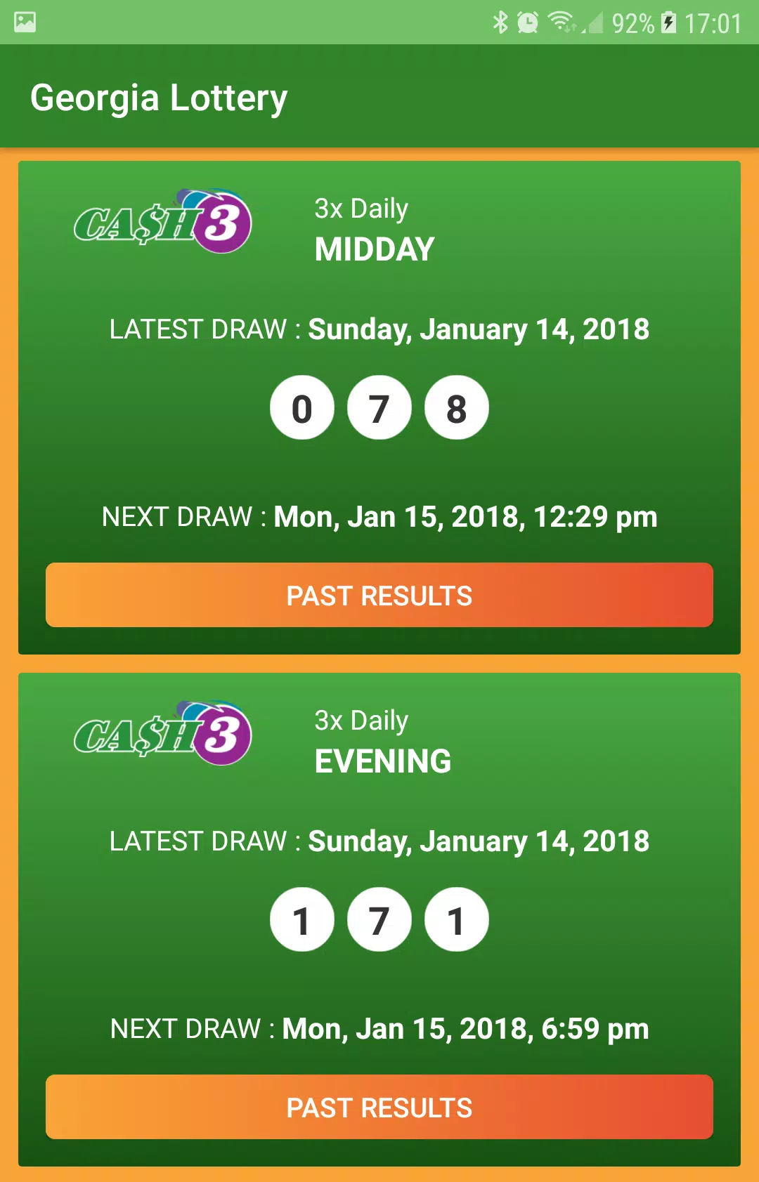 Georgia Lottery Results應用截圖第0張