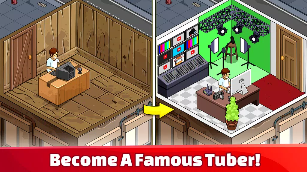 Tube Tycoon - Tubers Simulator ภาพหน้าจอ 0