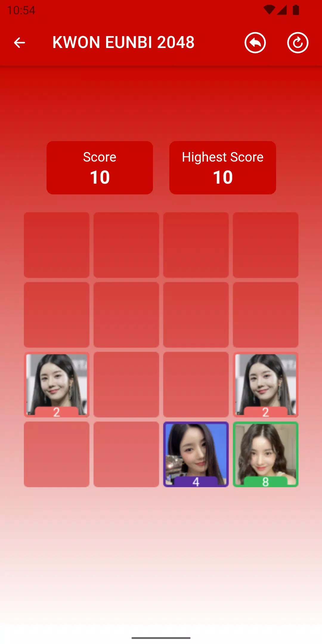 KWON EUNBI 2048 Game Ảnh chụp màn hình 2