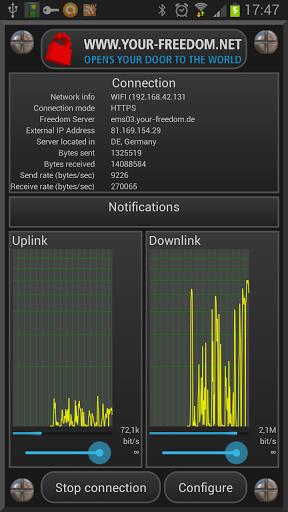 Your Freedom VPN Client Tangkapan skrin 2