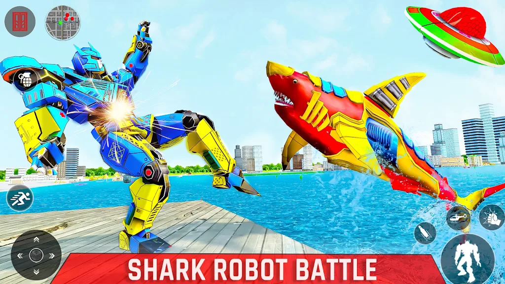 Shark Robot Transform Car Game Zrzut ekranu 3