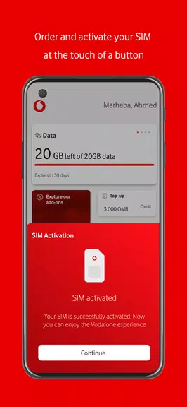 My Vodafone Oman Captura de tela 3