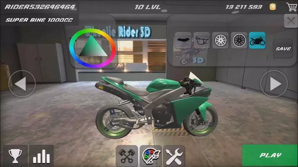 Wheelie Bike 3D game Скриншот 1