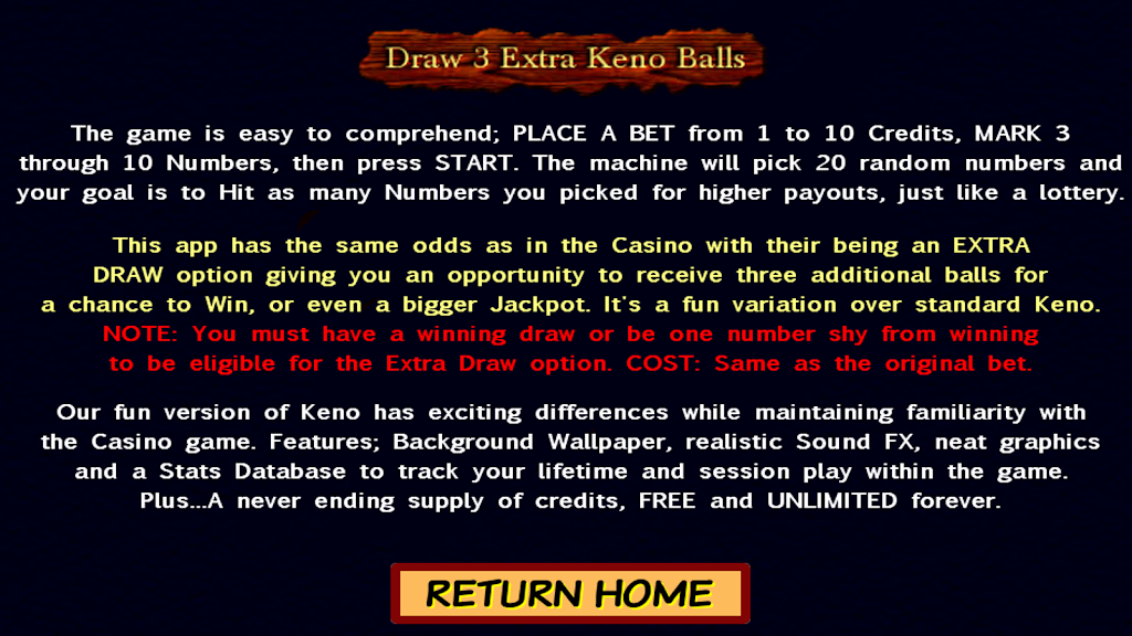 Draw 3 Extra Keno Balls Скриншот 3