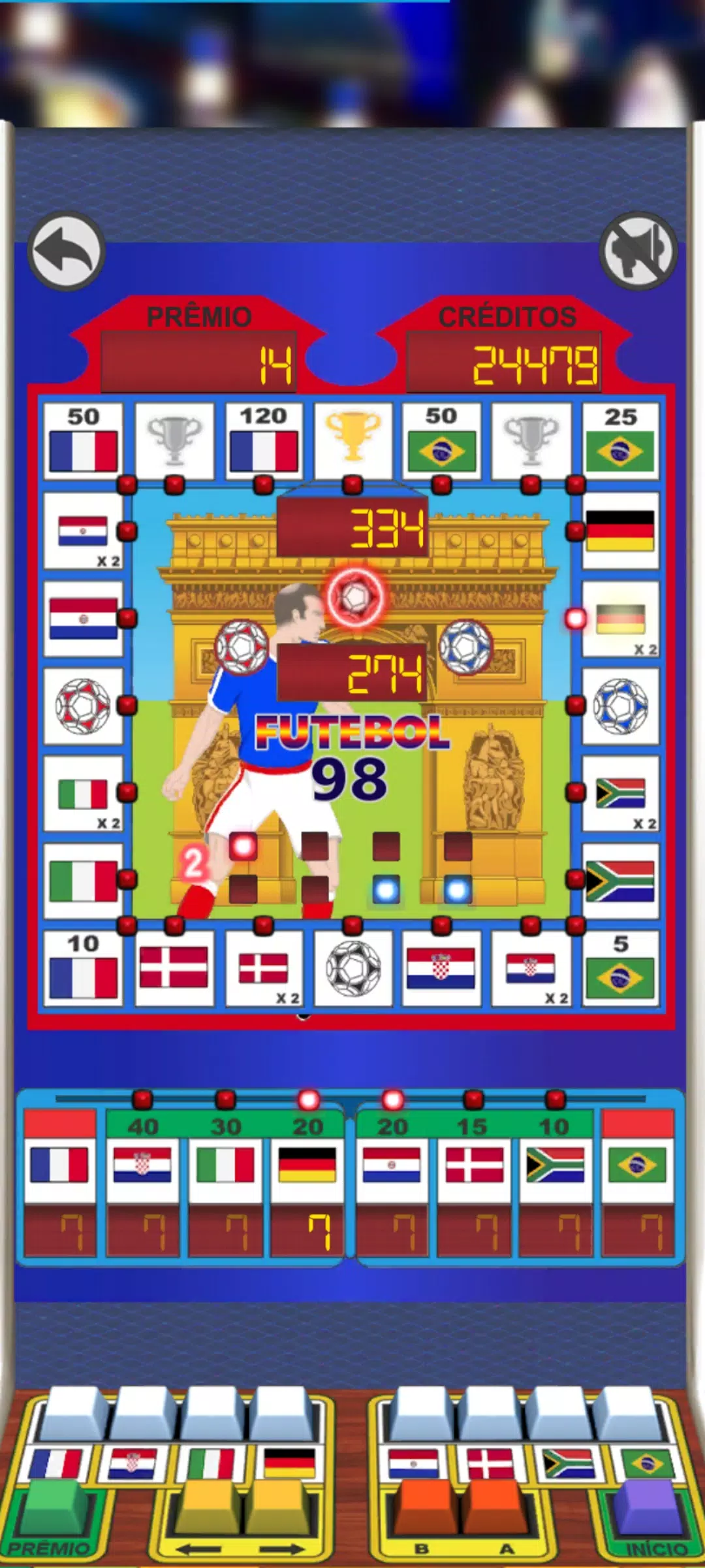 Football 98 Slot Machine Скриншот 1