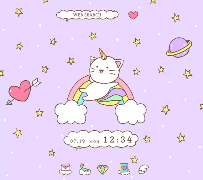 Caticorn Theme +HOME Capture d'écran 0