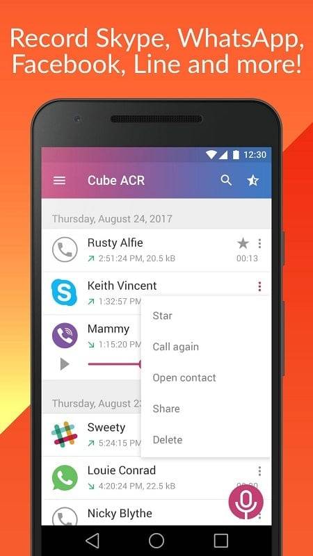 Call Recorder – Cube ACR ภาพหน้าจอ 1