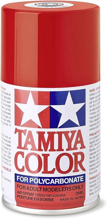 Tamiya Tamiya 86034 PS-34 밝은 빨간 스프레이 페인트, 100ml 스프레이 캔