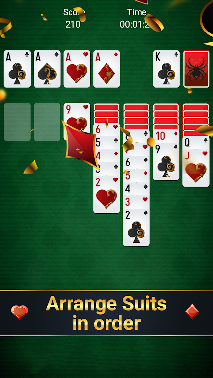 Free spider solitaire - classic solitaire Ekran Görüntüsü 2