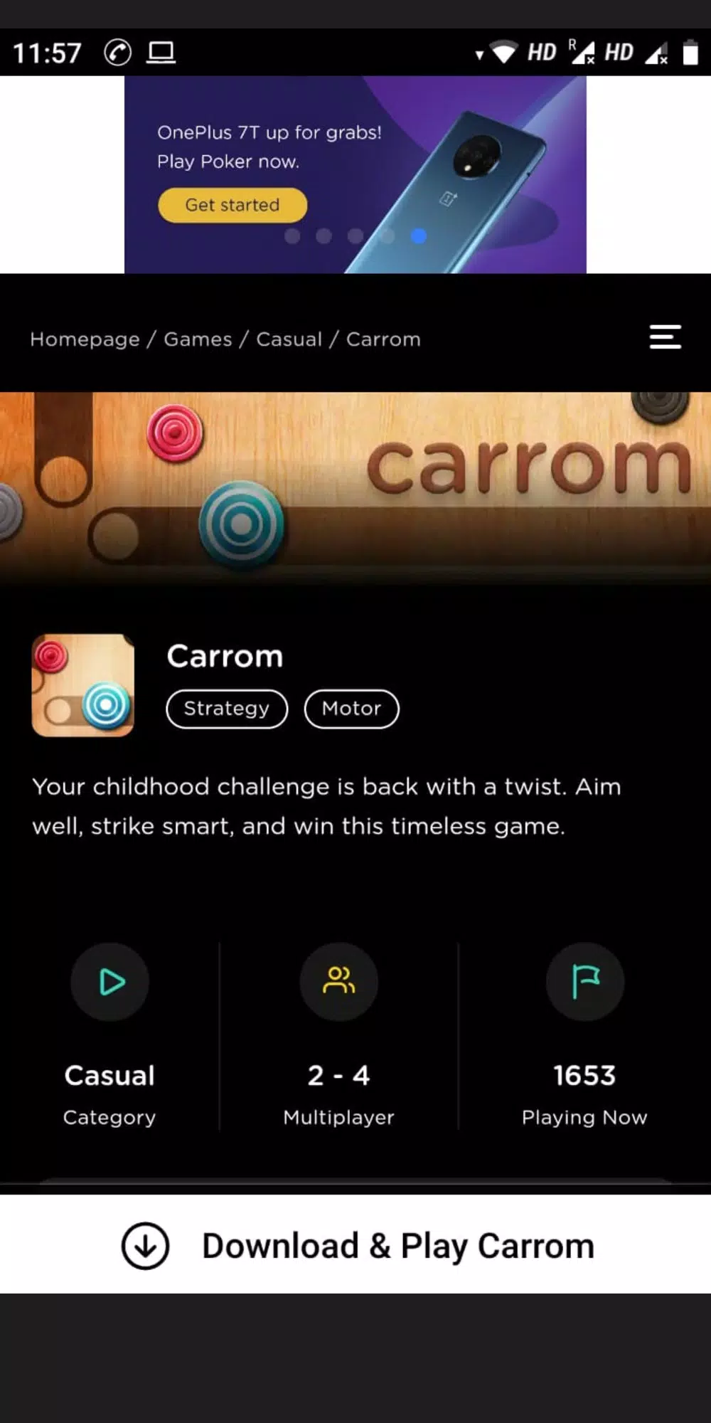 GetMega Carrom Party Capture d'écran 0