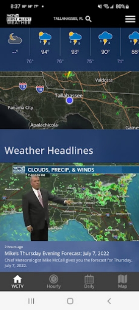 WCTV First Alert Weather Schermafbeelding 1
