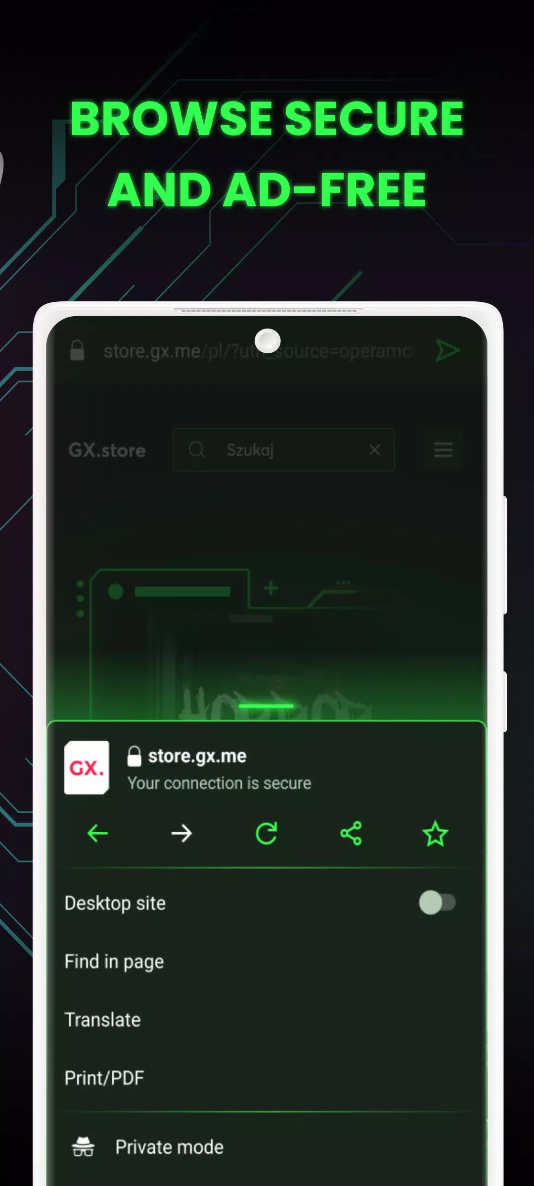 Opera GX Schermafbeelding 2