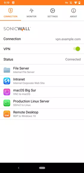 SonicWall Mobile Connect Скриншот 1