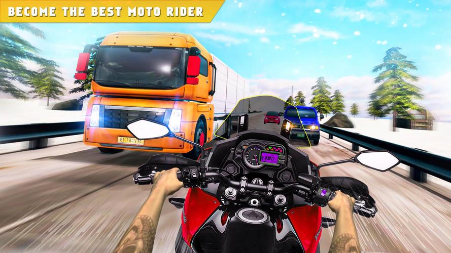 Highway Traffic Bike Race Moto Скриншот 0