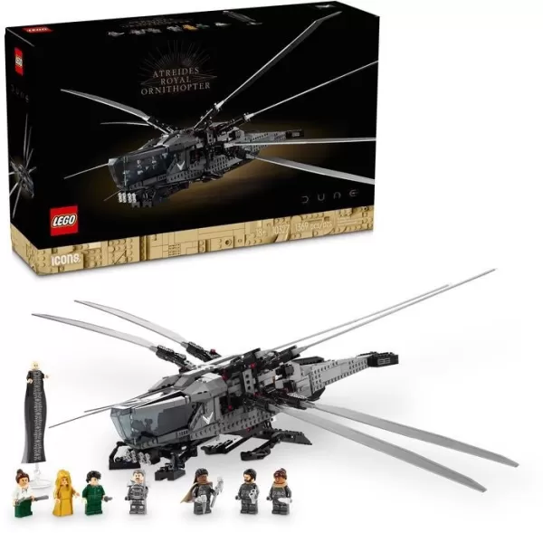LEGO Dune Atreides Royal Ornithopter set with minifigures