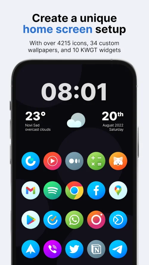 Hera Icon Pack: Circle Icons Schermafbeelding 0