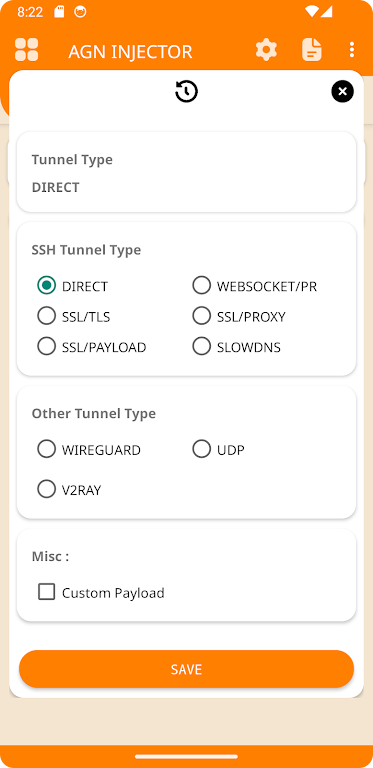 AGN INJECTOR (SSH/DNS/SSL) VPN Capture d'écran 1