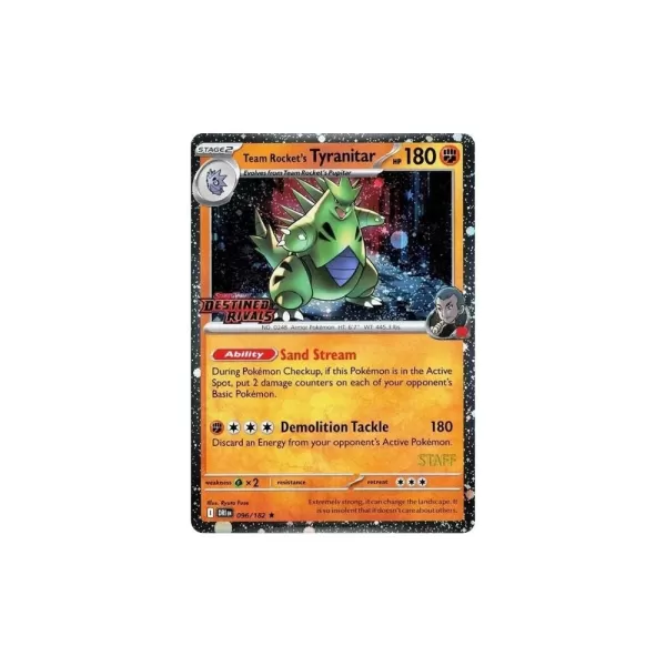 Le personnel de la Team Rocket chargé de la pré-version de Tyranitar