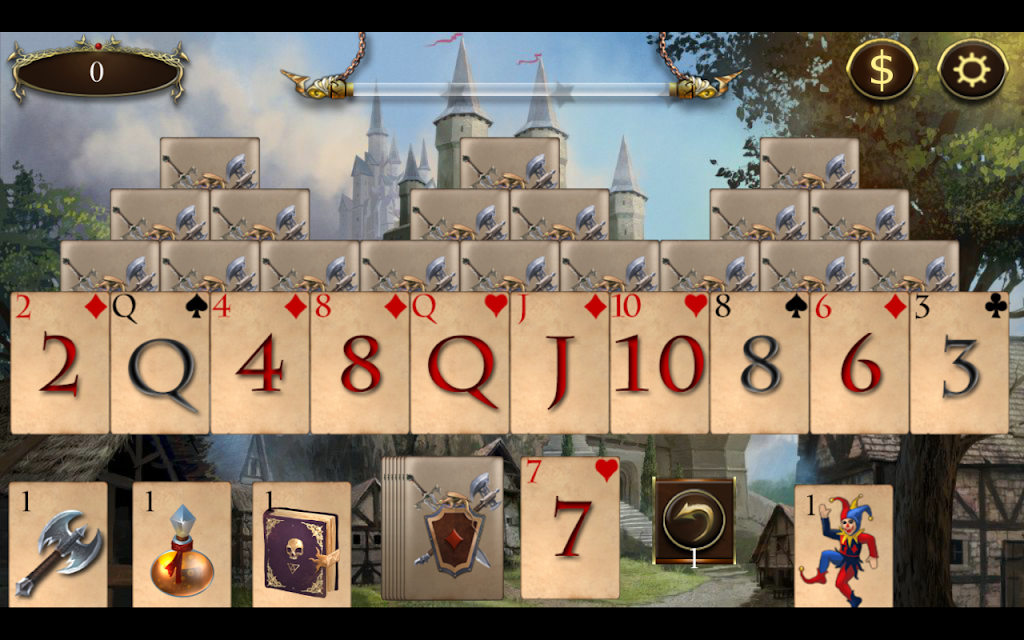 Legends of Solitaire Curse of the Dragons TriPeaks स्क्रीनशॉट 2