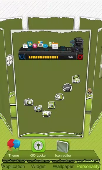 Next Launcher Theme P.Sheep ภาพหน้าจอ 1