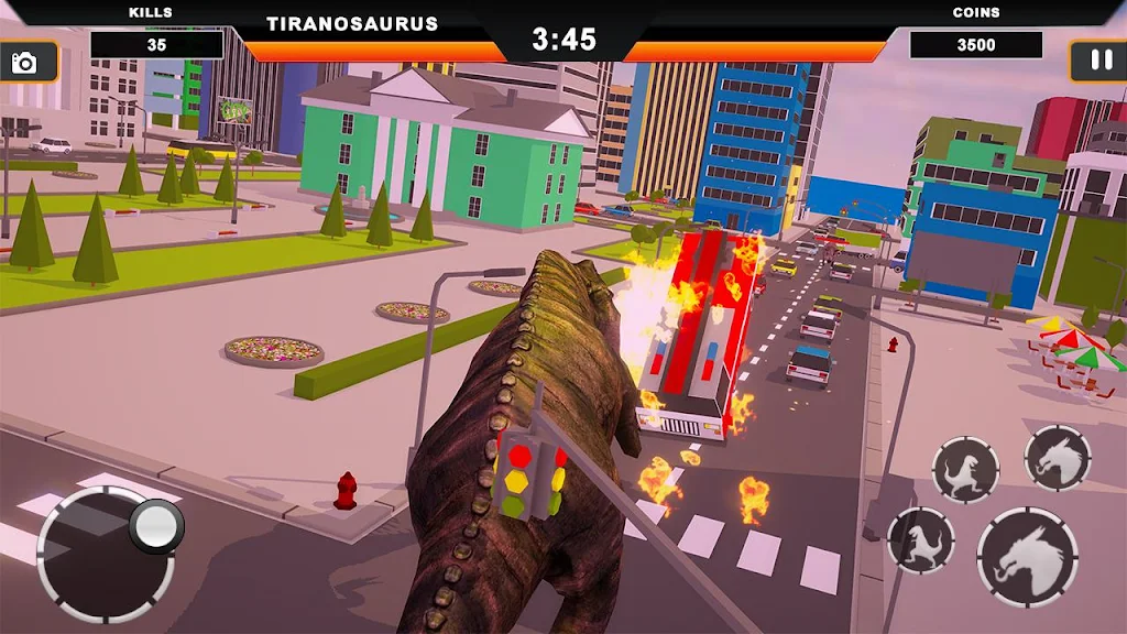 Dinosaur Rampage: Dino City Rampage Simulator ภาพหน้าจอ 3