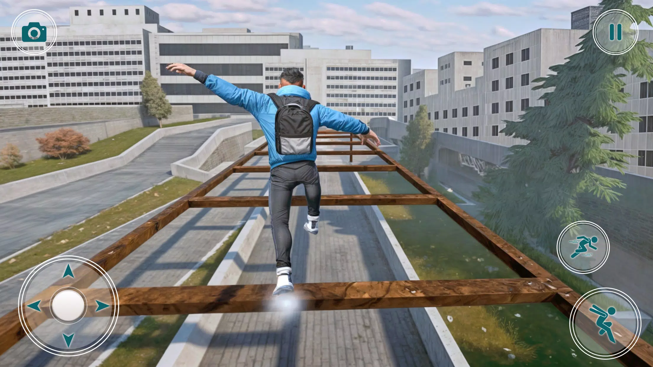 Going Up Parkour Rooftop Games 스크린샷 0