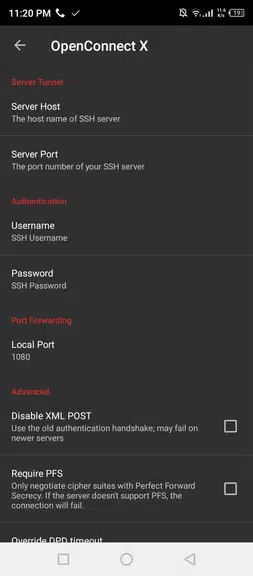 OpenConnect X for Android Tangkapan skrin 1
