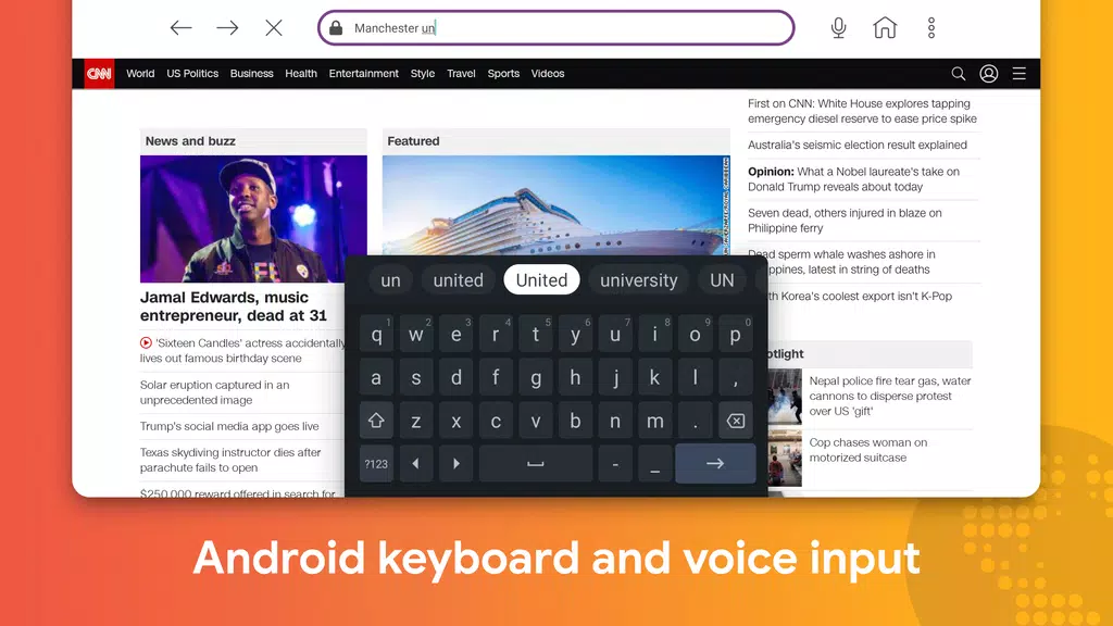 Internet Browser for Sony TV Captura de tela 3