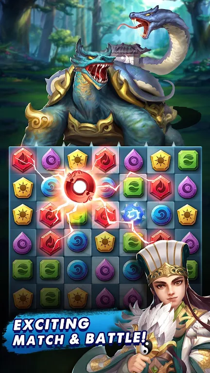 Three Kingdoms & Puzzles: РПГ  Скриншот 0