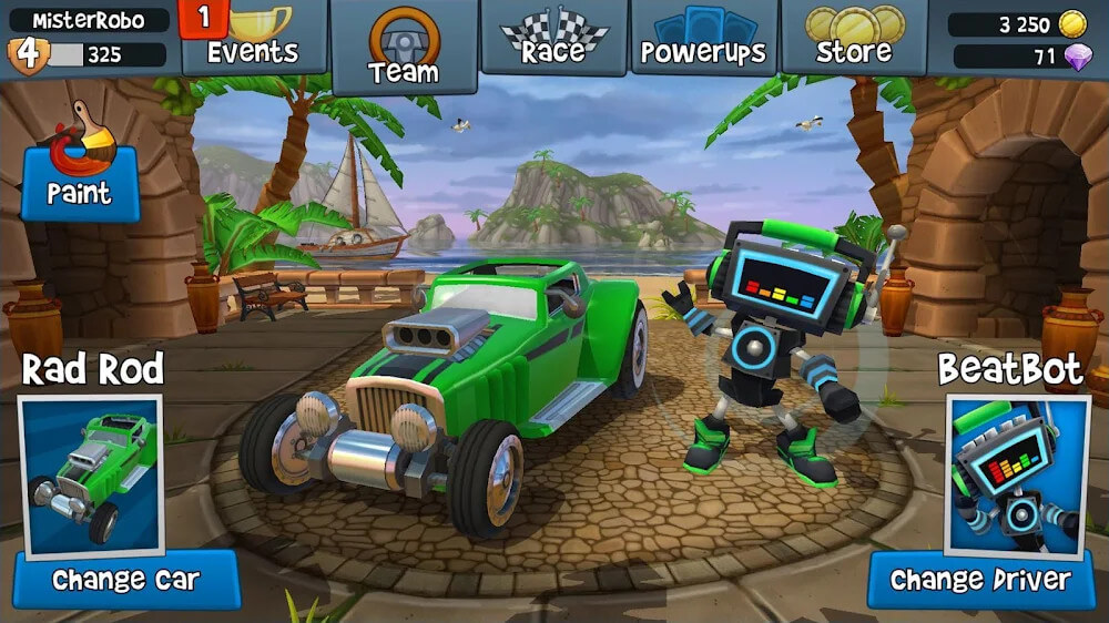 Beach Buggy Racing 2 Mod Captura de tela 2