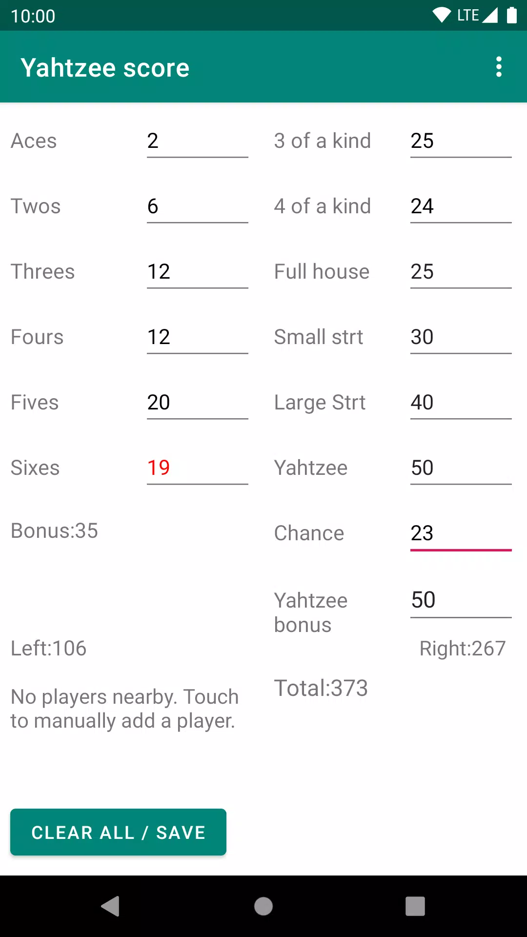 Yatzy score Ảnh chụp màn hình 0