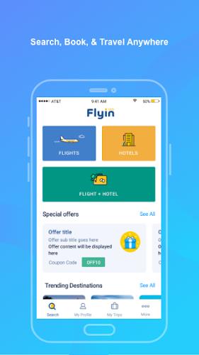 Flyin.com - Flights & Hotels स्क्रीनशॉट 0